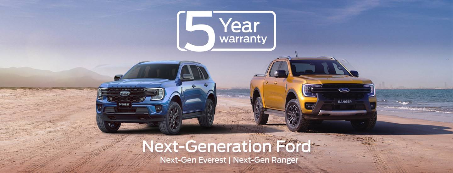 next-gen ford ranger and everest  with a 5-year warranty